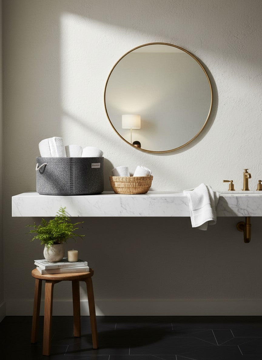 
Specchio da parete rotondo di design «Lavinia» - Ø 90 cm