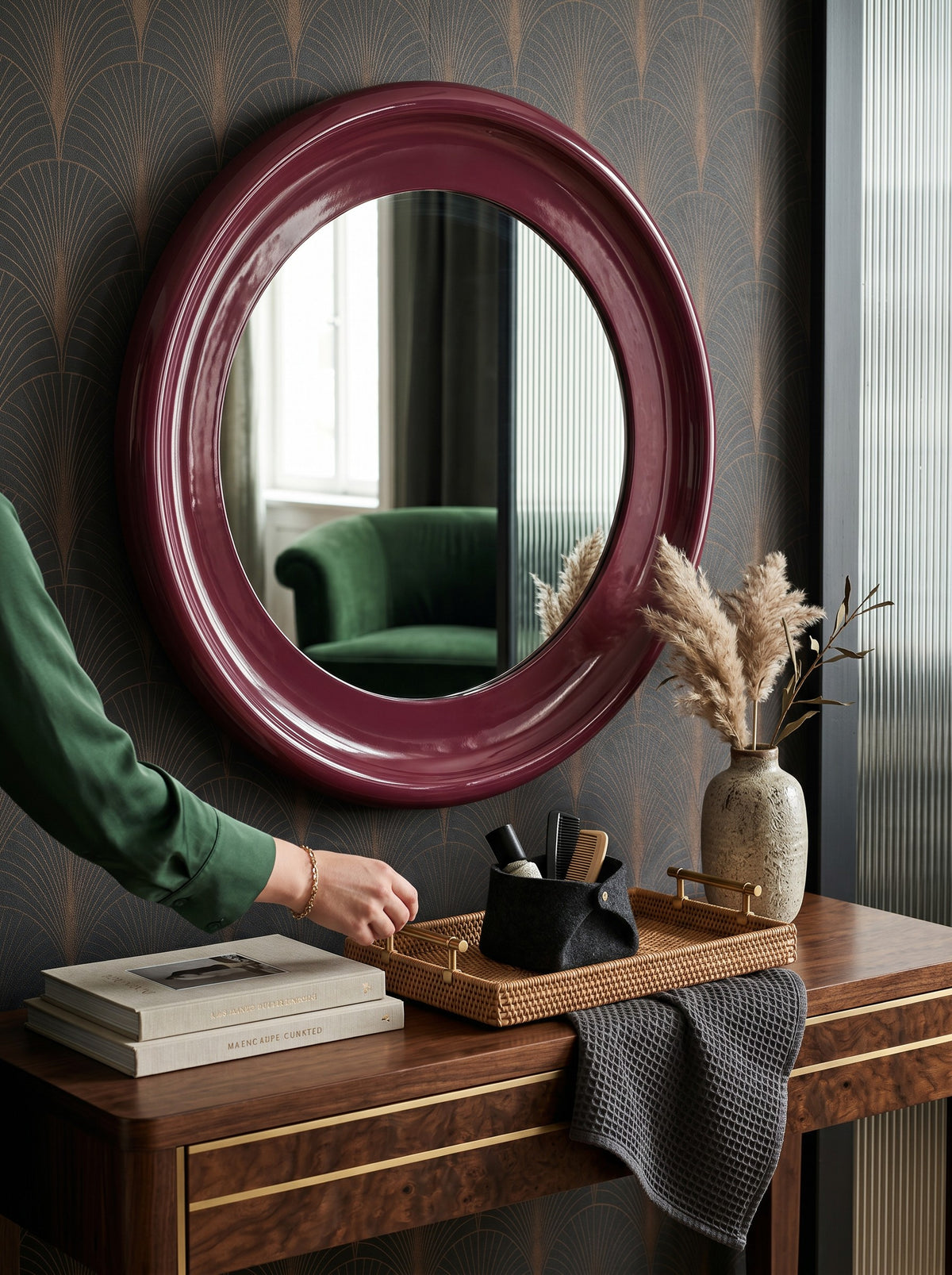 
Specchio da parete rotondo di design «Eabel»