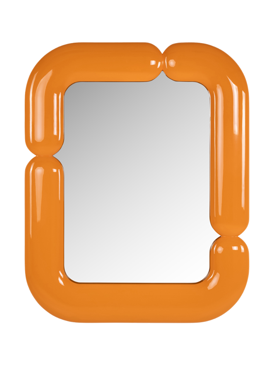 
Specchio da parete di design «Auby» - Arancione