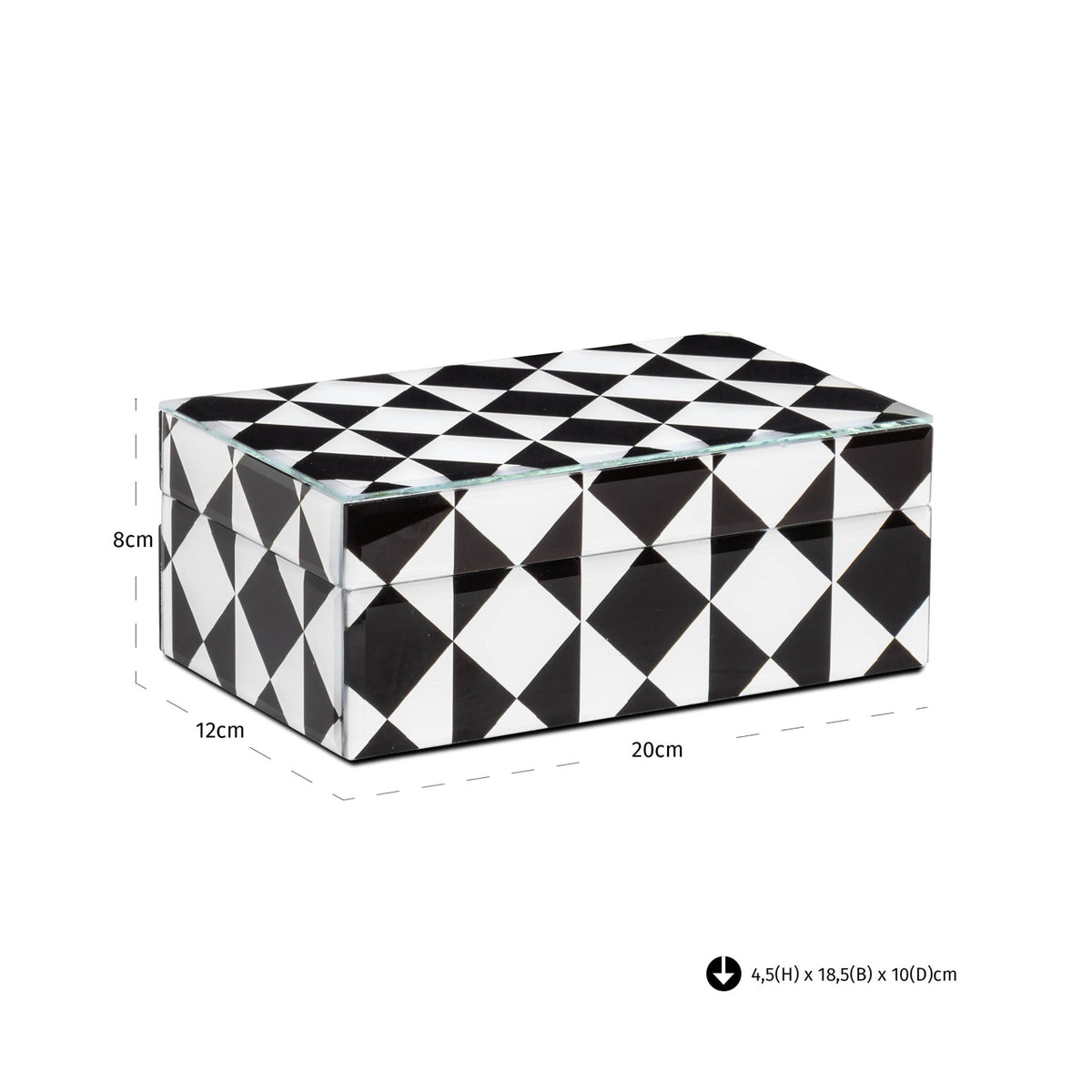 
Scatola portaoggetti di design «Silas», diverse dimensioni - 12 × 20 × 8 cm