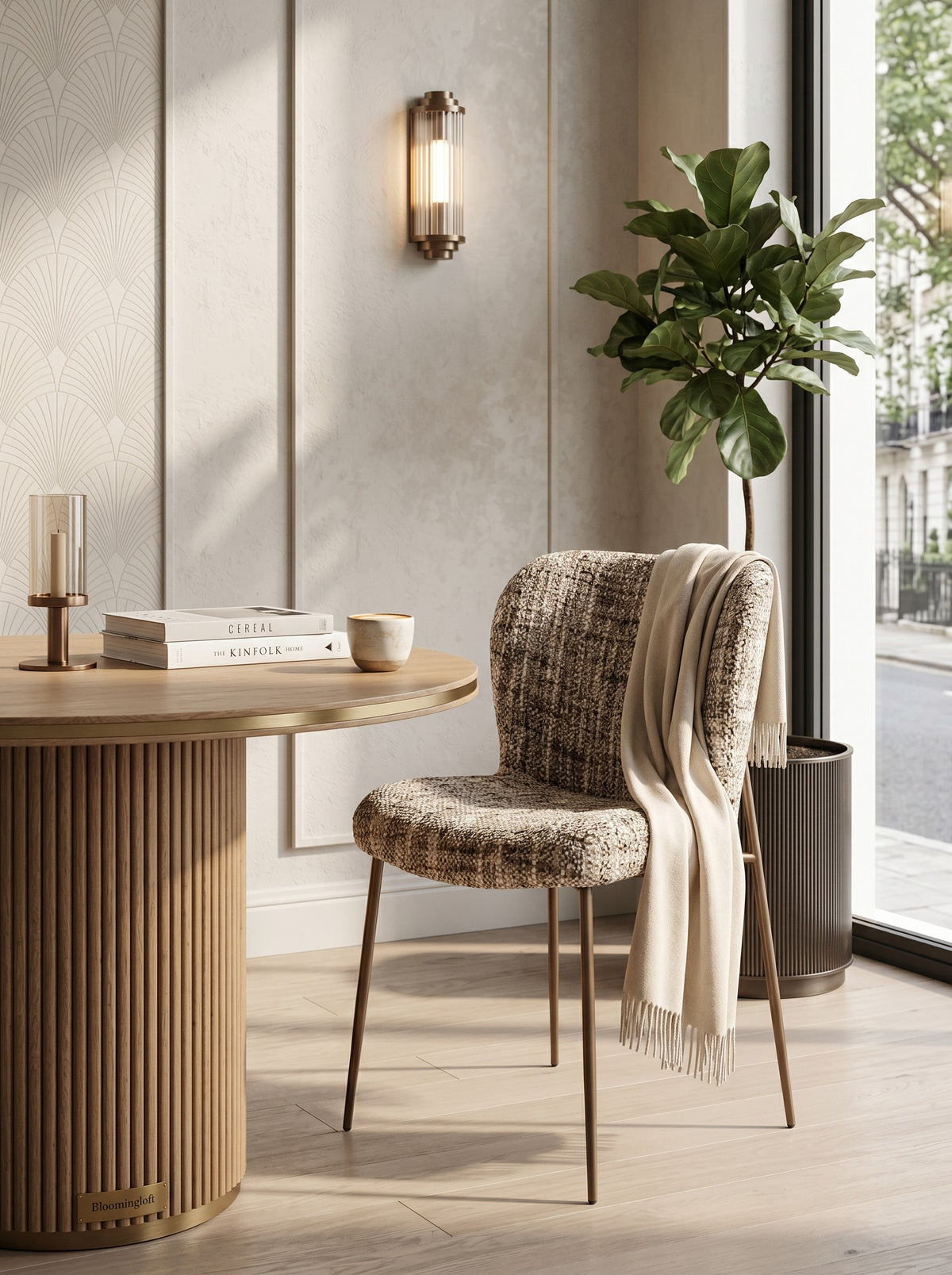 
Lot de 2 chaises design de qualité supérieure « Darby » - Omara Marron / Or