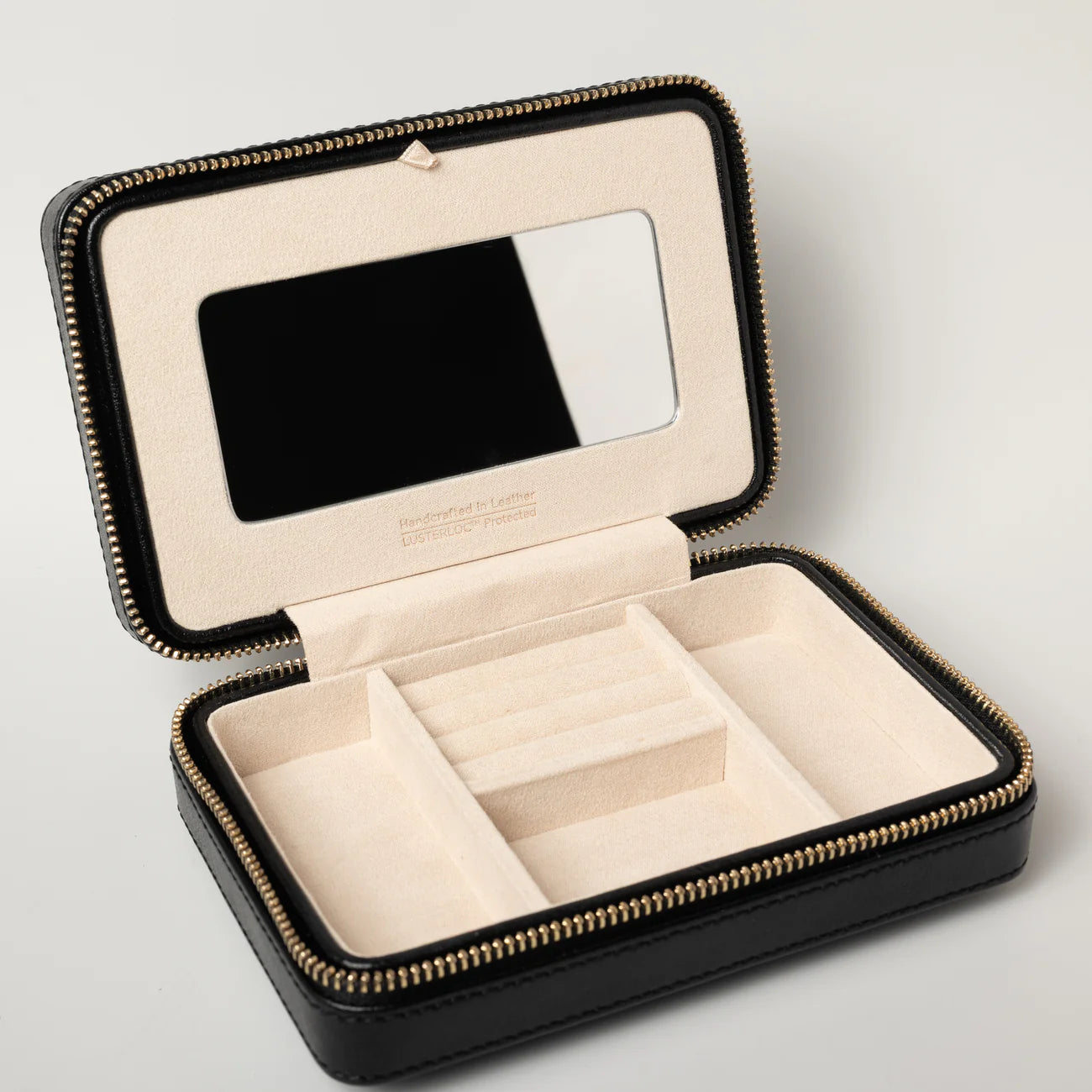 
Genuine Leather Jewelry Case "Palermo Zip Case" - Black
