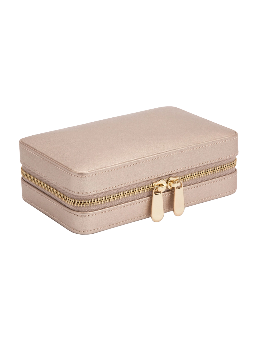 
Genuine Leather Jewelry Case "Palermo Zip Case" - Rose Gold