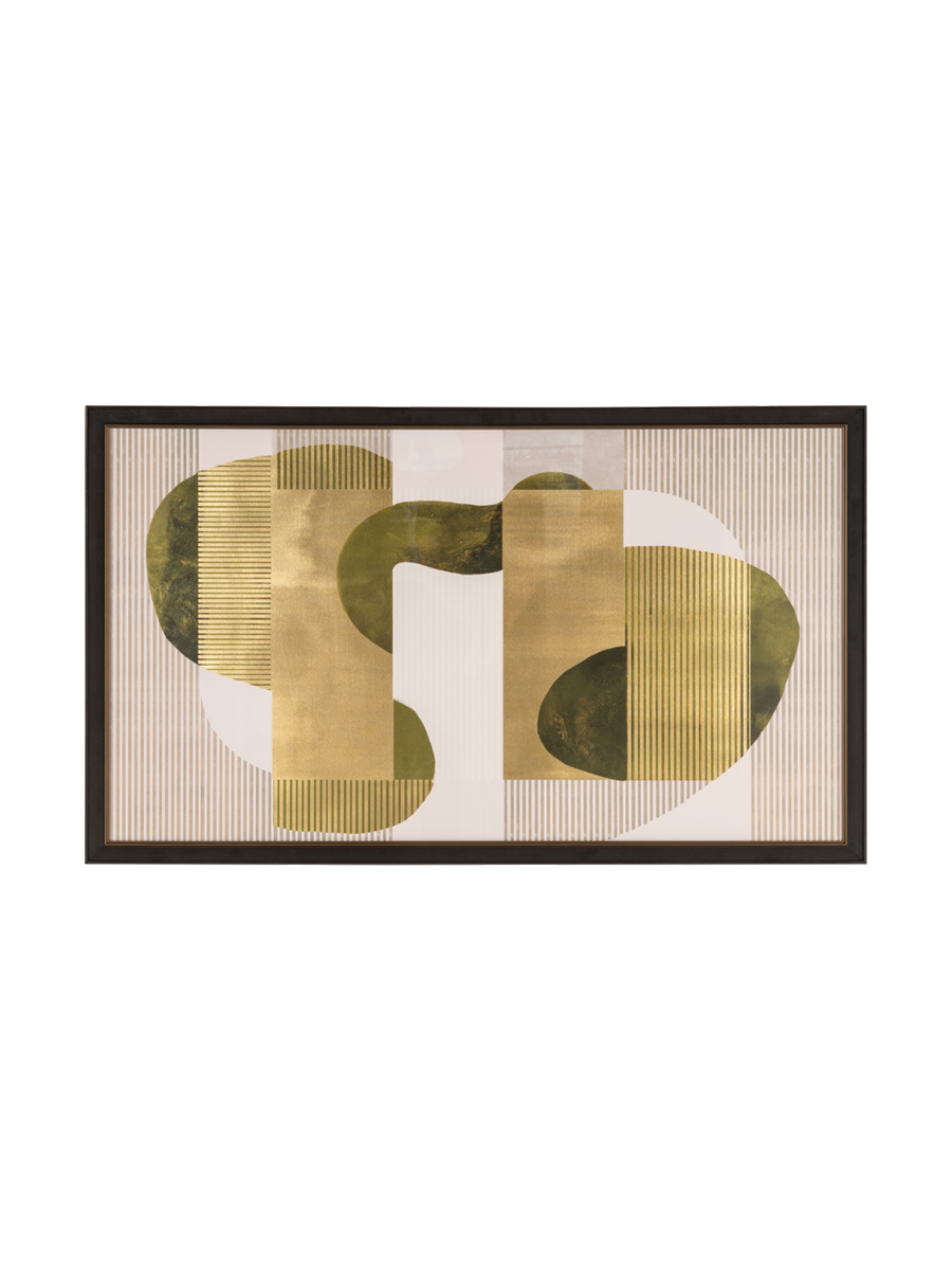 
Design Wandbild „Joylin“ mit Echtlederrahmen