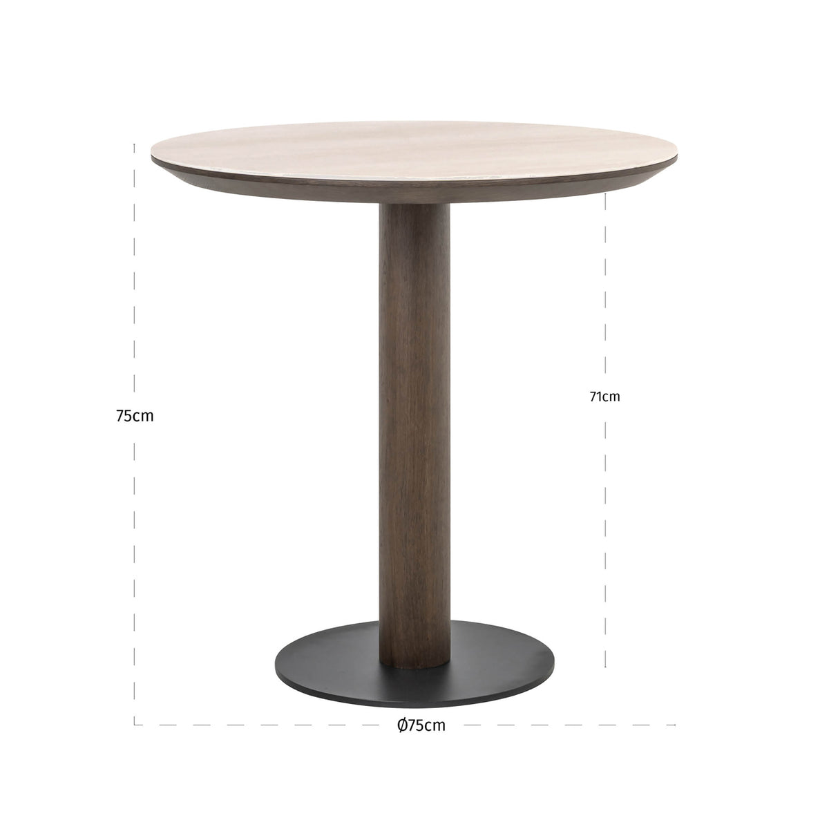 
Tavolino da bistrot di design «Ritz», diverse dimensioni - 75 × 75 × 75 cm