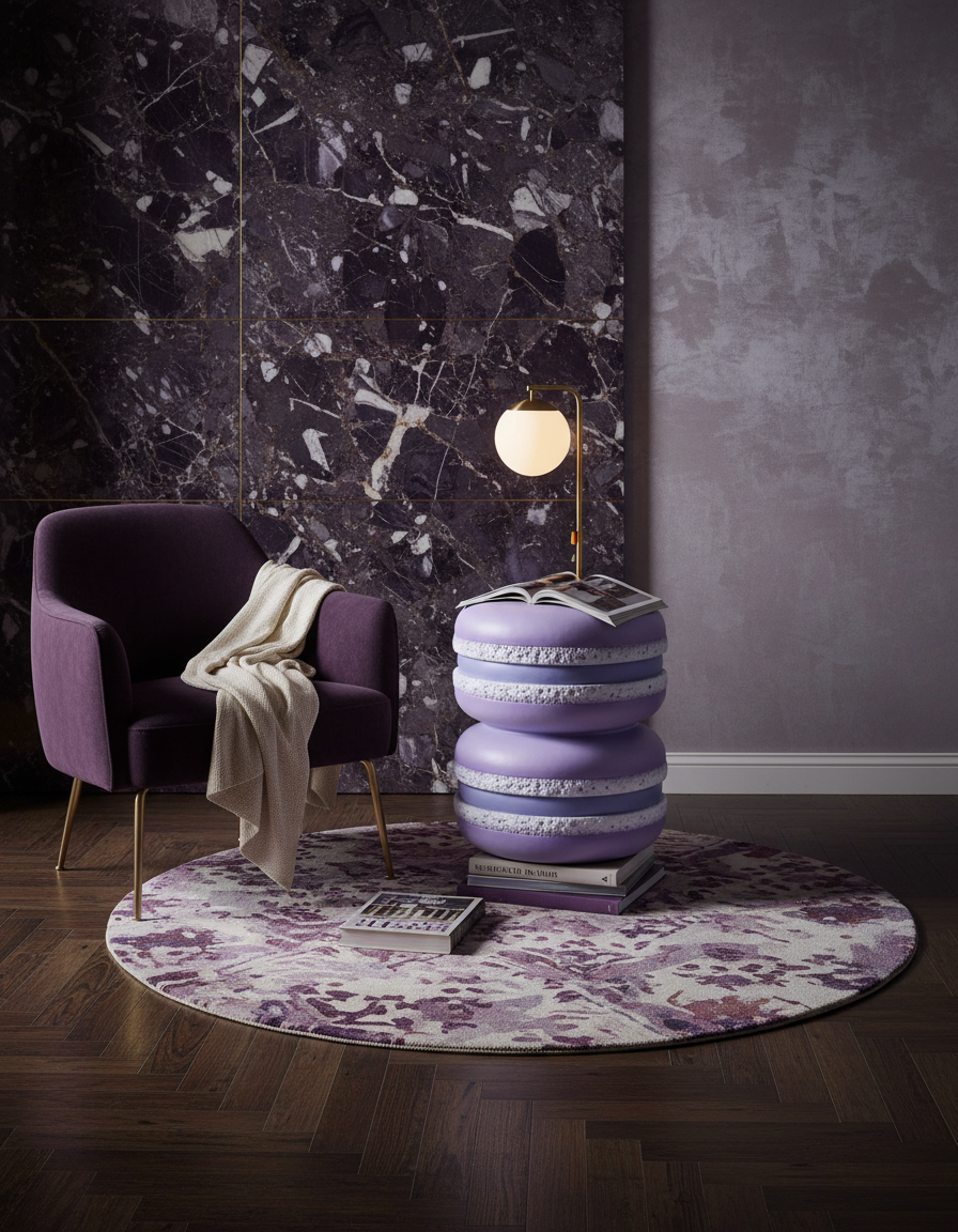 
Design Beistelltisch „Macarons“ - Purple