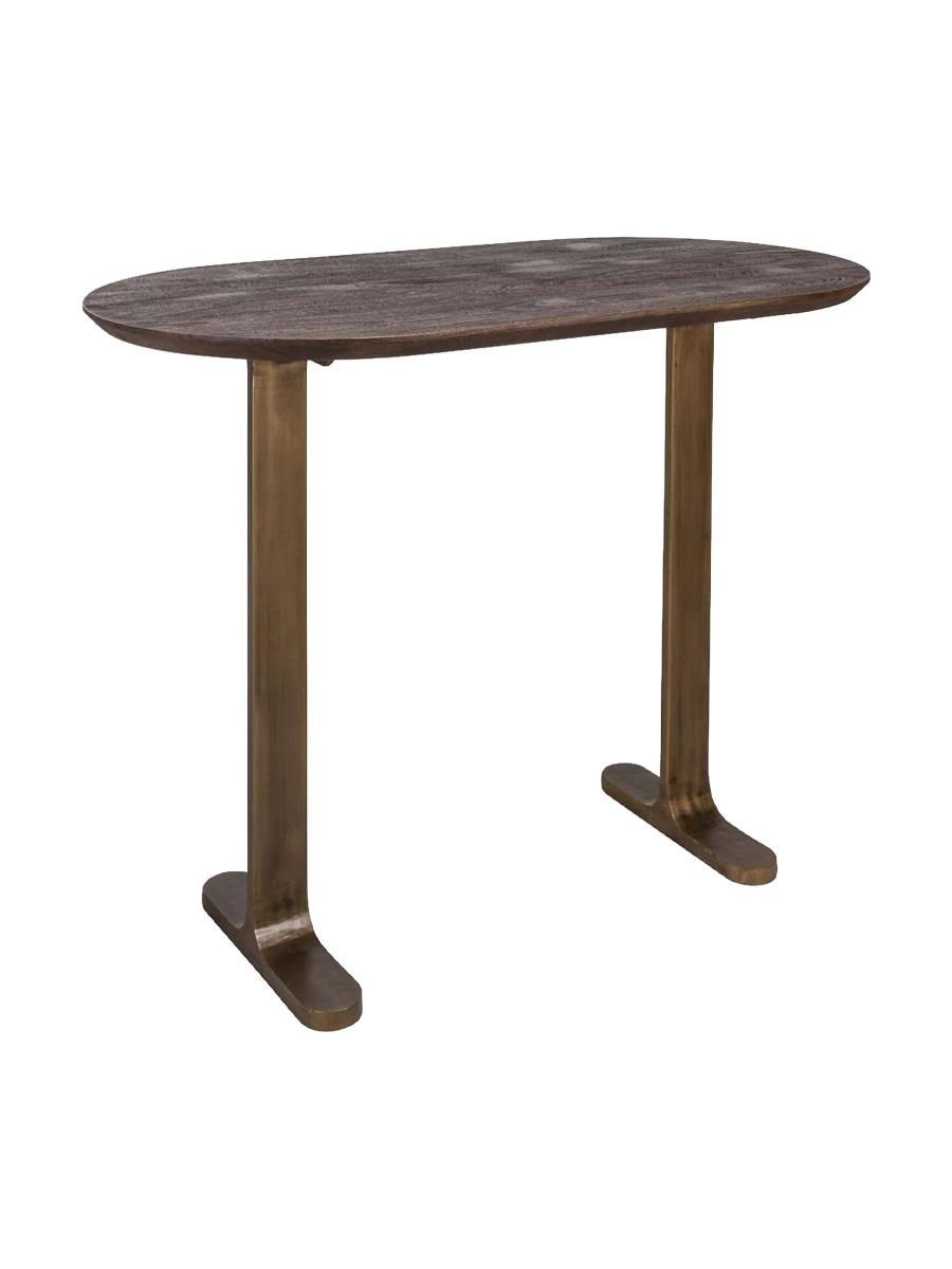 
Grosser Design Massivholz Bartisch „Revelin“ - Dunkelbraun