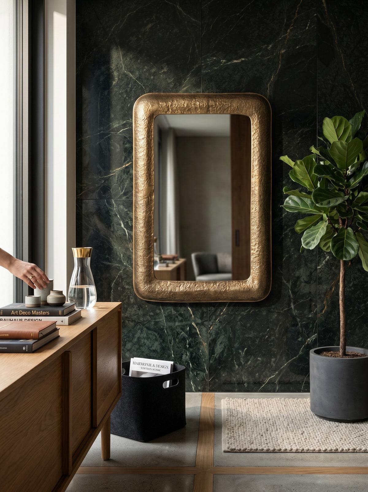
Grande specchio da parete rettangolare di design «Laraya»