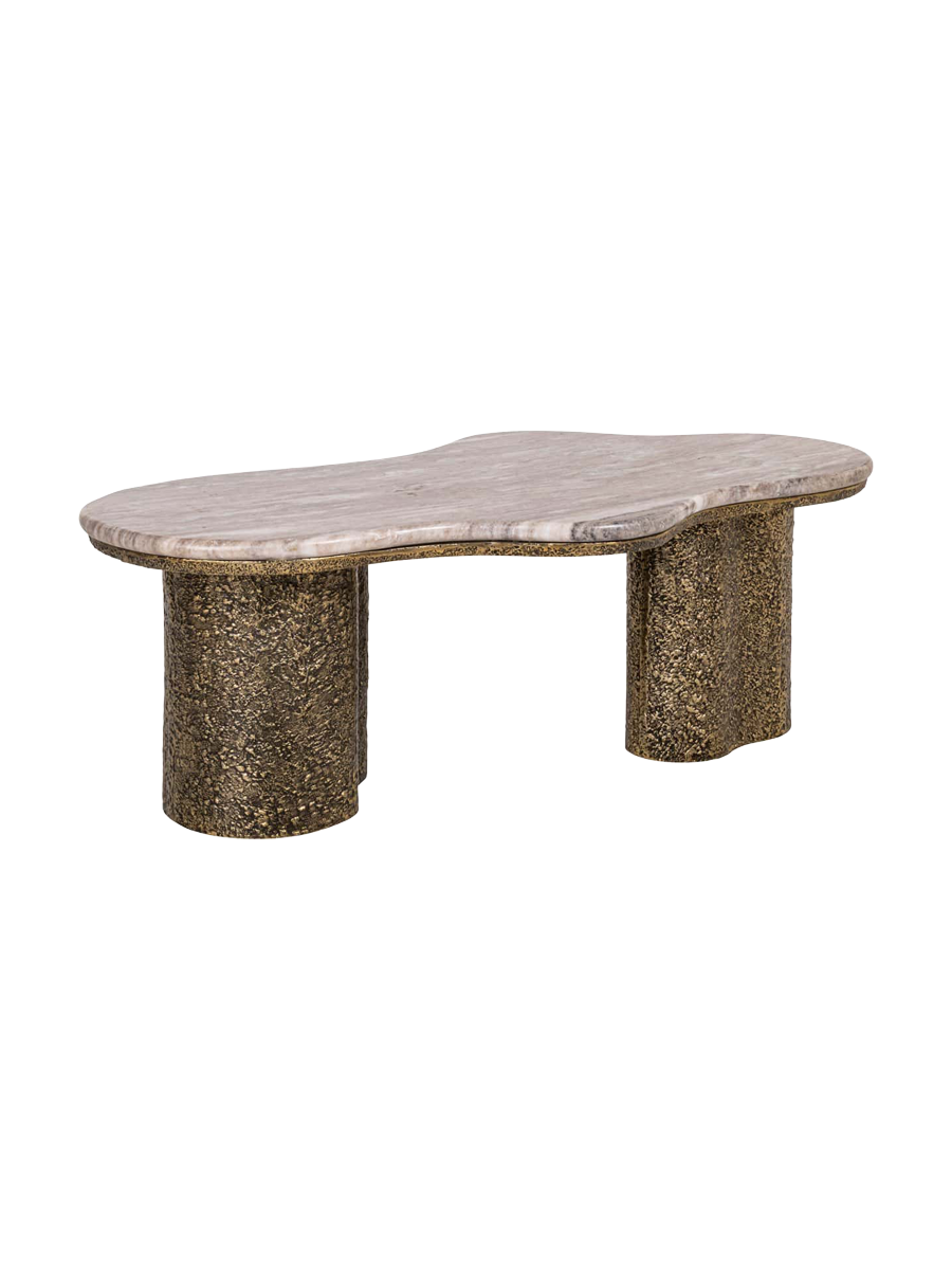 
Design Couchtisch „Abandos“ mit Marmorplatte