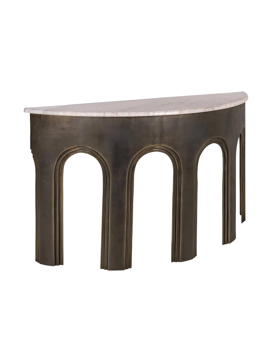 
Grande consolle di design «Sanchis» con piano in marmo