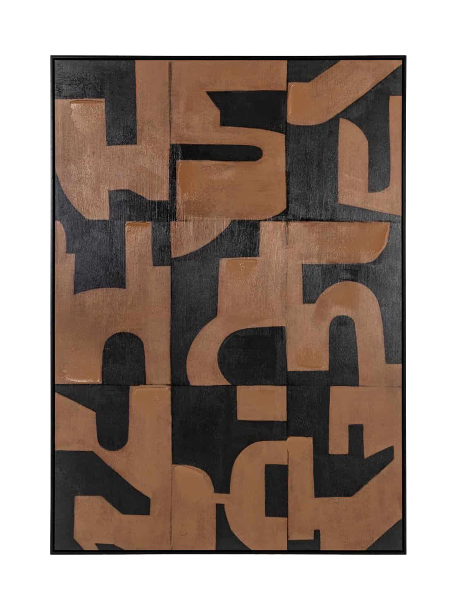 
Grosses Design Wandbild „Cascade“ mit Holzrahmen, 140 x 100 cm