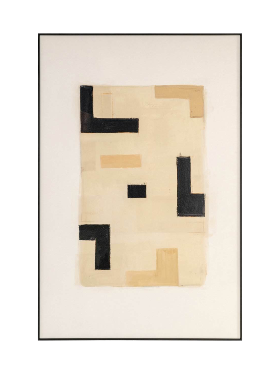 
Tableau mural design « Vortex » avec cadre en bois, 120 x 80 cm - D'accord
