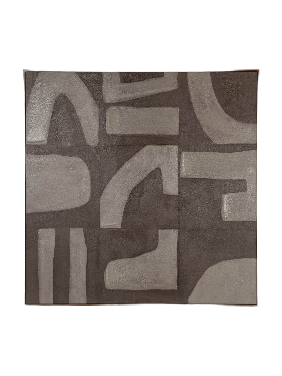 
Design Wandbild „Zenith“ mit Holzrahmen, 100 x 100 cm - Left
