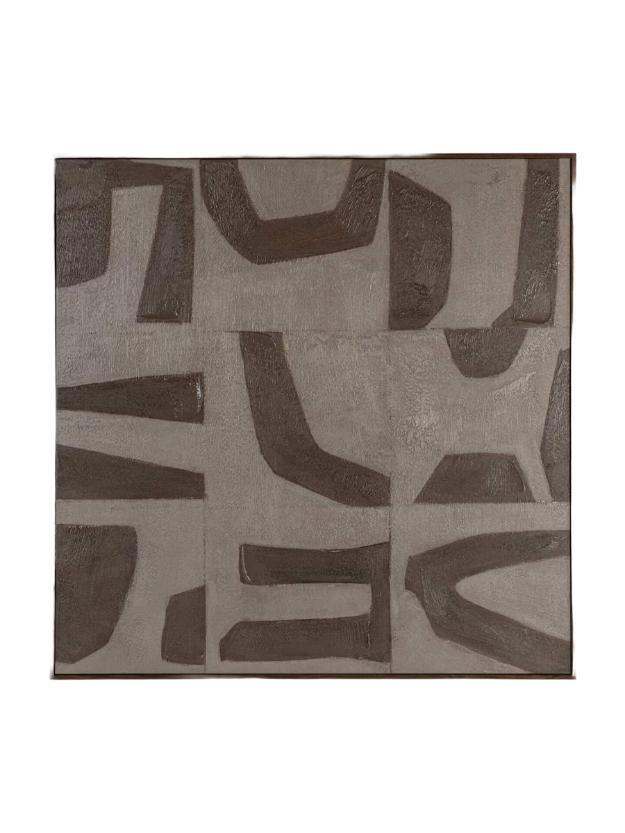 
Design Wandbild „Zenith“ mit Holzrahmen, 100 x 100 cm - Right