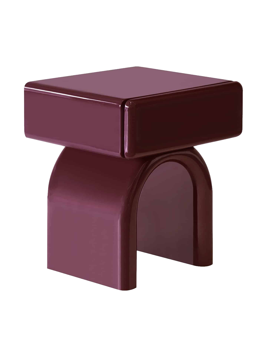 
"Bennet" Designer Side and Nightstand - Burgundy