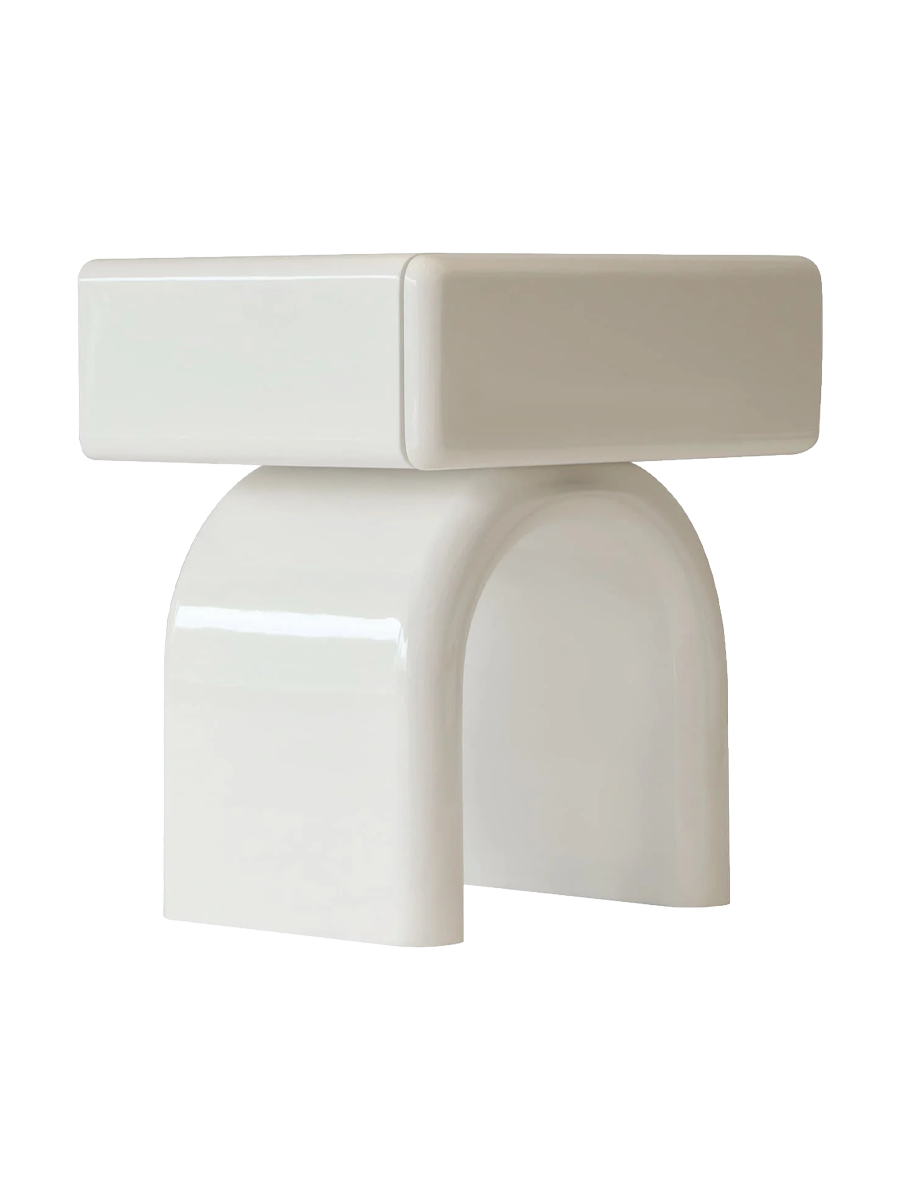 
"Bennet" Designer Side and Nightstand - Milk white