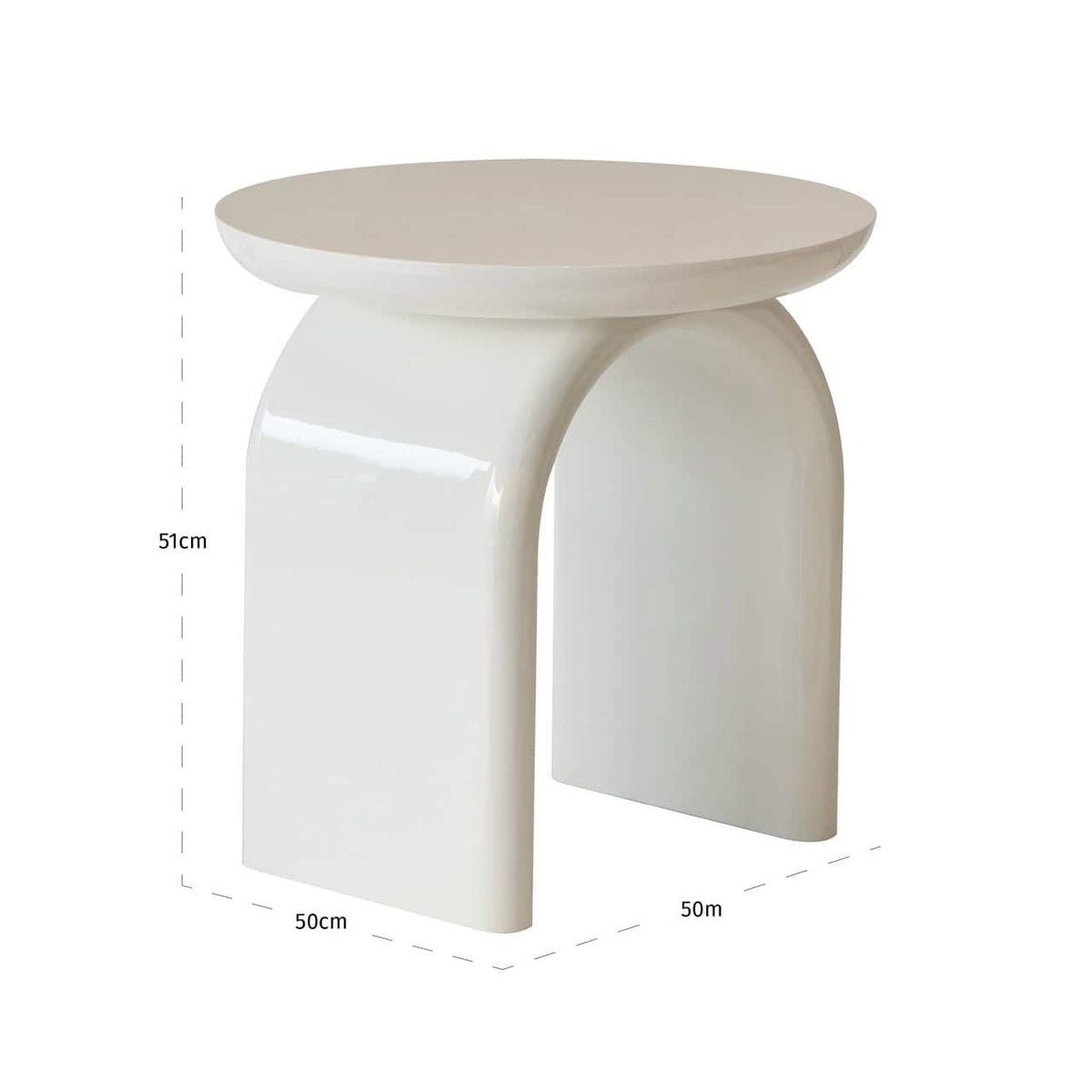 
"Merrick" Designer Side Table - White