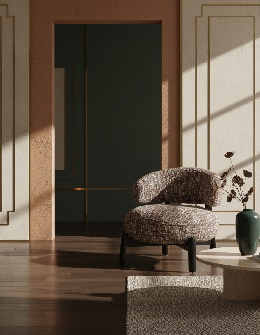 
Poltrona lounge di design di alta qualità “Ornella” - Nocciola