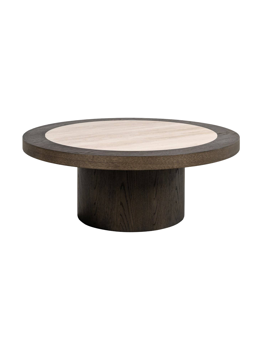 
Runder, grosser Design Couchtisch „Nando“ mit Keramik-Tischplatte