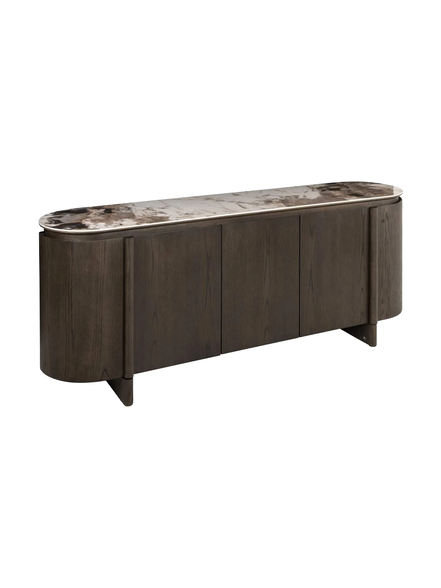 
Grosses Design Sideboard „Langford“ mit Keramikplatte