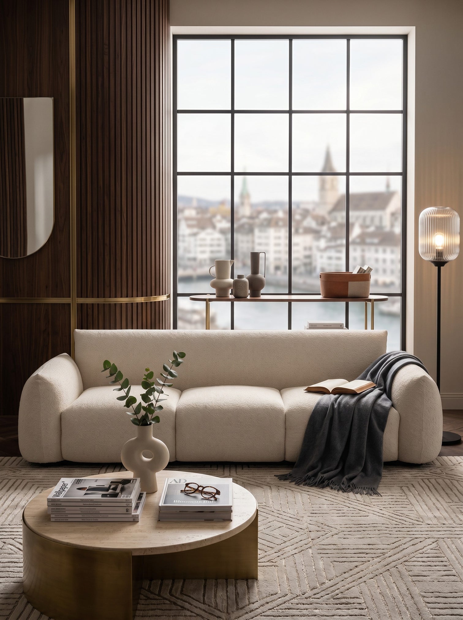 
Grand canapé d'extérieur 3 places haut de gamme « Dawson » - Alpine Beige