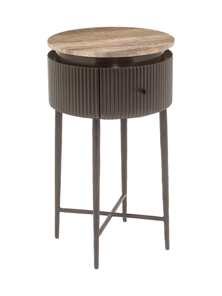 
Design Beistelltisch „Russo“ mit Marmor-Tischplatte