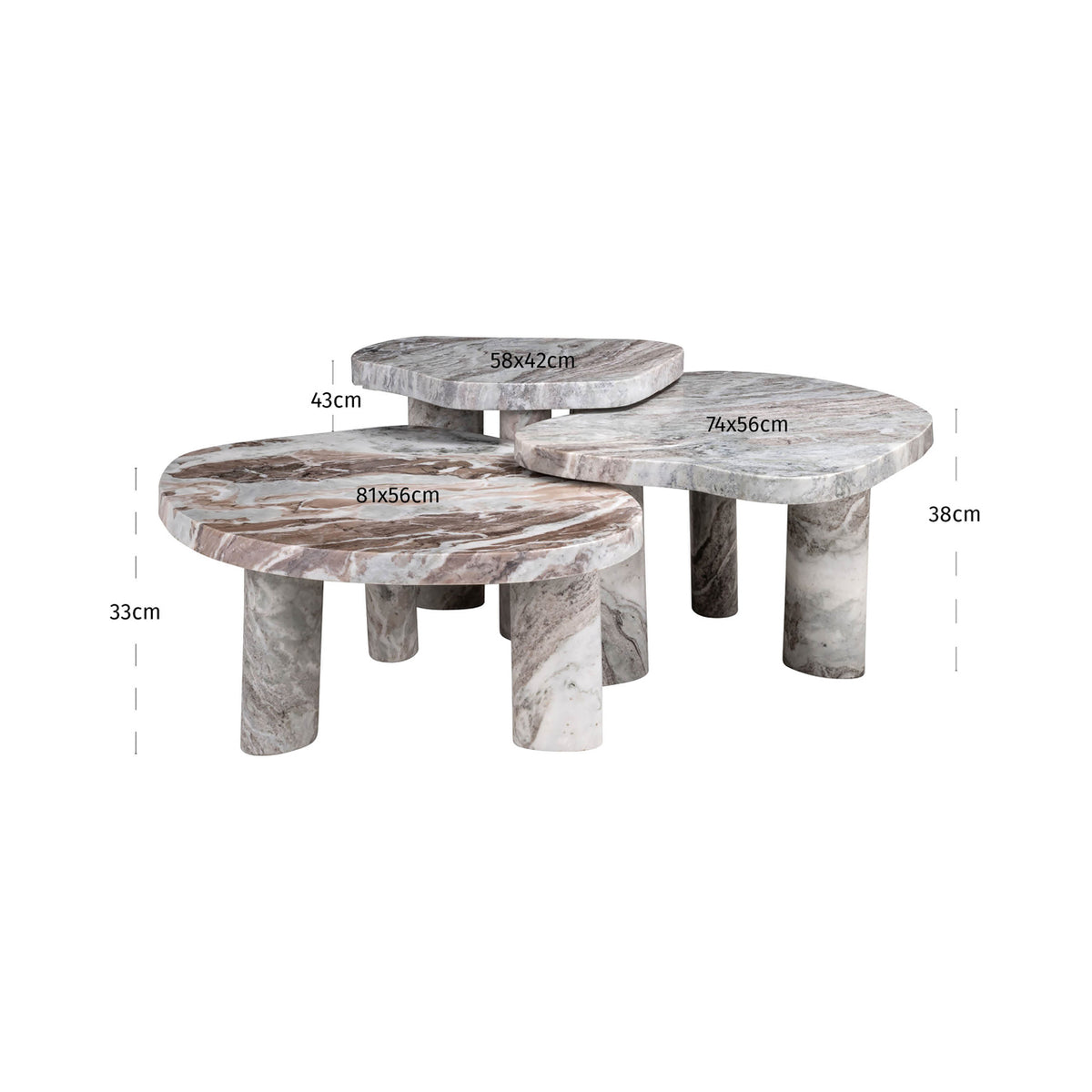 
Tavolino da salotto di design «Camino Set»