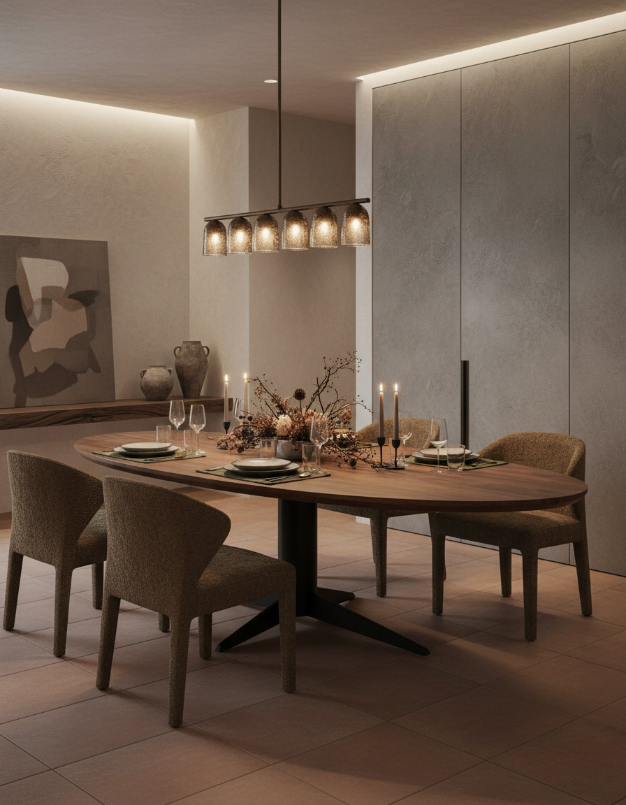 
Ovaler Massivholz Esstisch „Stafford“, verschiedene Grössen - 230 x 110 cm