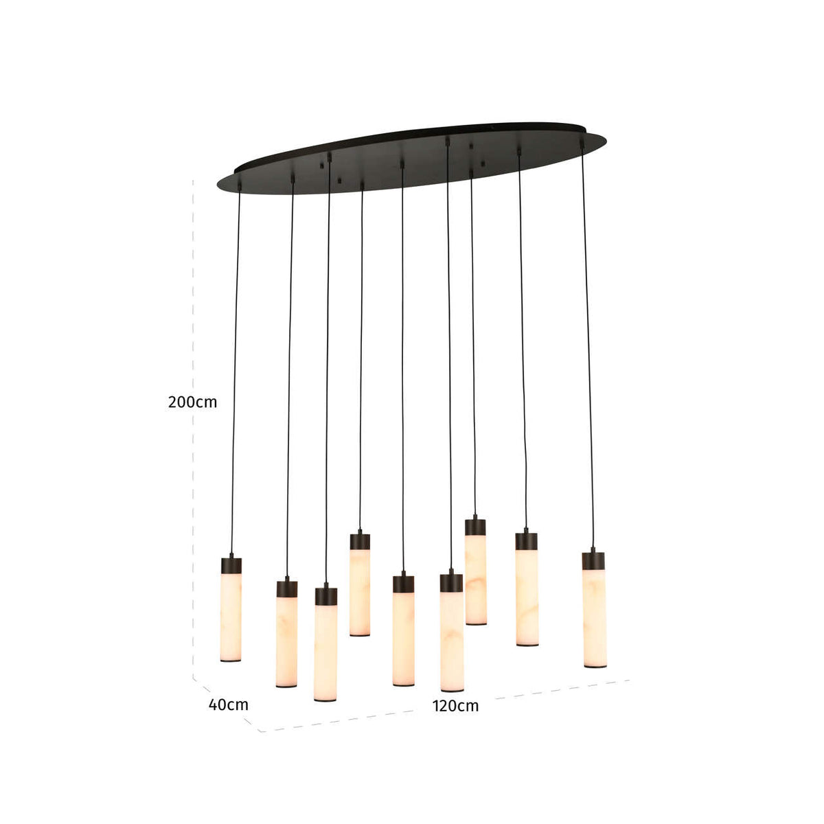 
Lampadario di design «Chavine», 9 luci