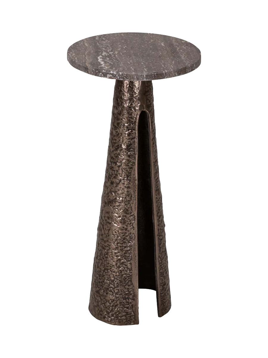 
"Eldora" Marble Design Side Table - Ø 30 x H 63 cm