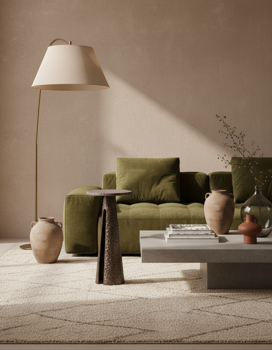 
"Eldora" Marble Design Side Table - Ø 25 x Height 53 cm