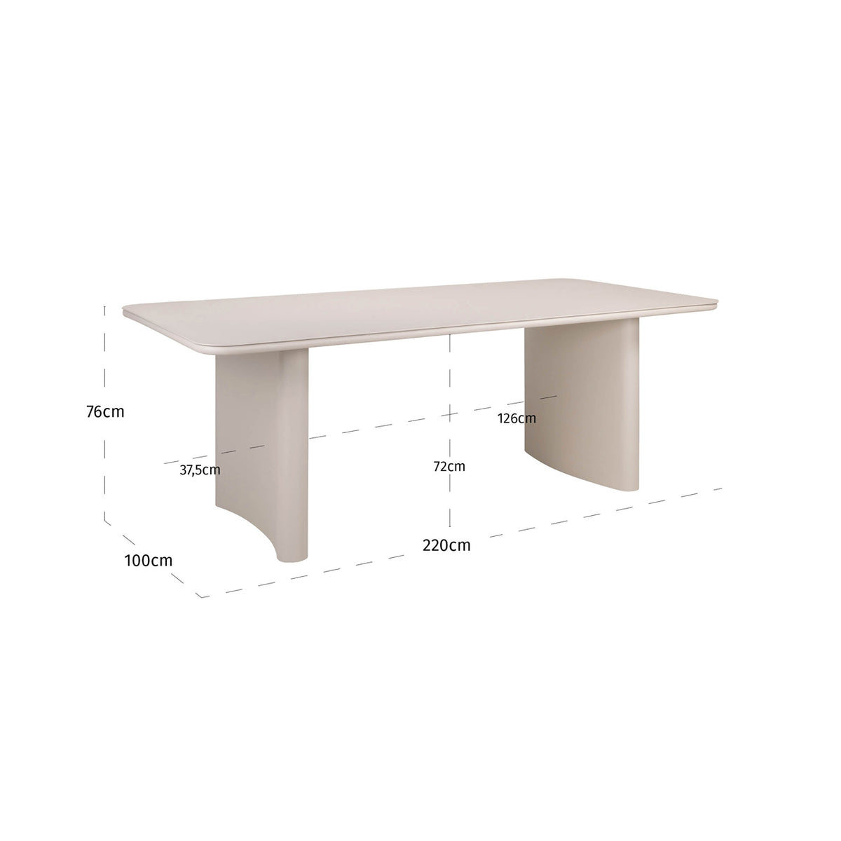 
Tavolo da pranzo di design da esterno «Senza»