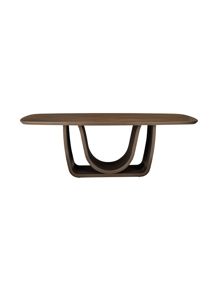 
Tavolo da pranzo di design «Windsor» con struttura in ottone