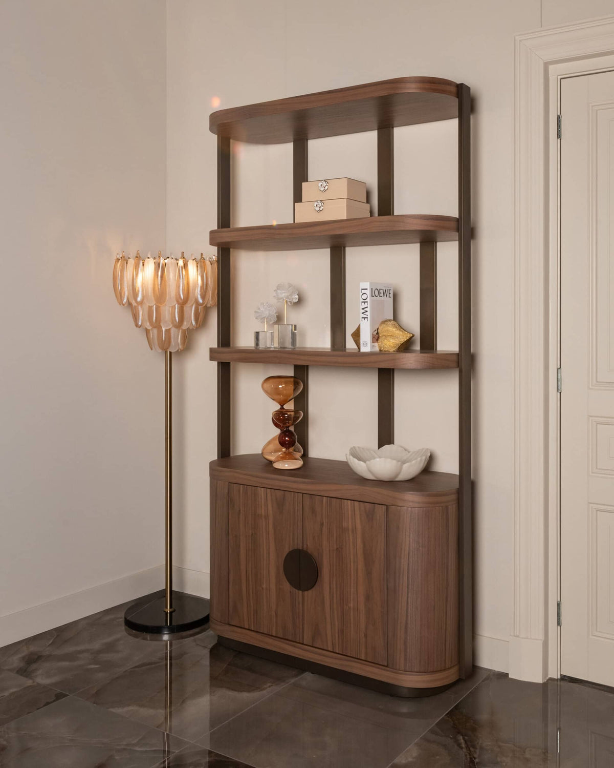 
Lampadaire design « Chloe » avec socle en marbre