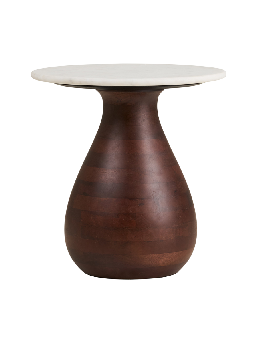 
Runder Marmor Design Beistelltisch „Heida“