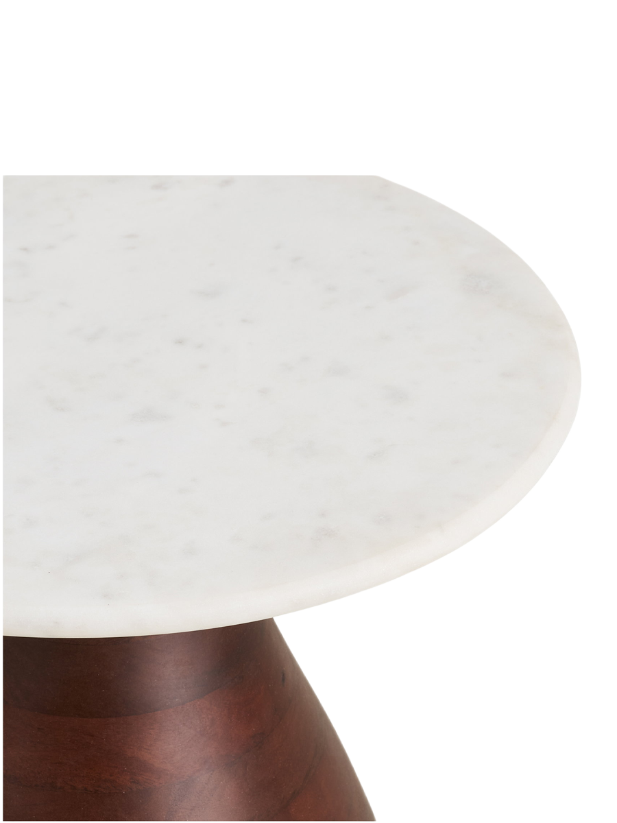 
Runder Marmor Design Beistelltisch „Heida“