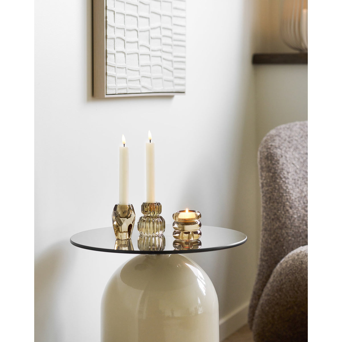 
Round designer side table “Ravello”