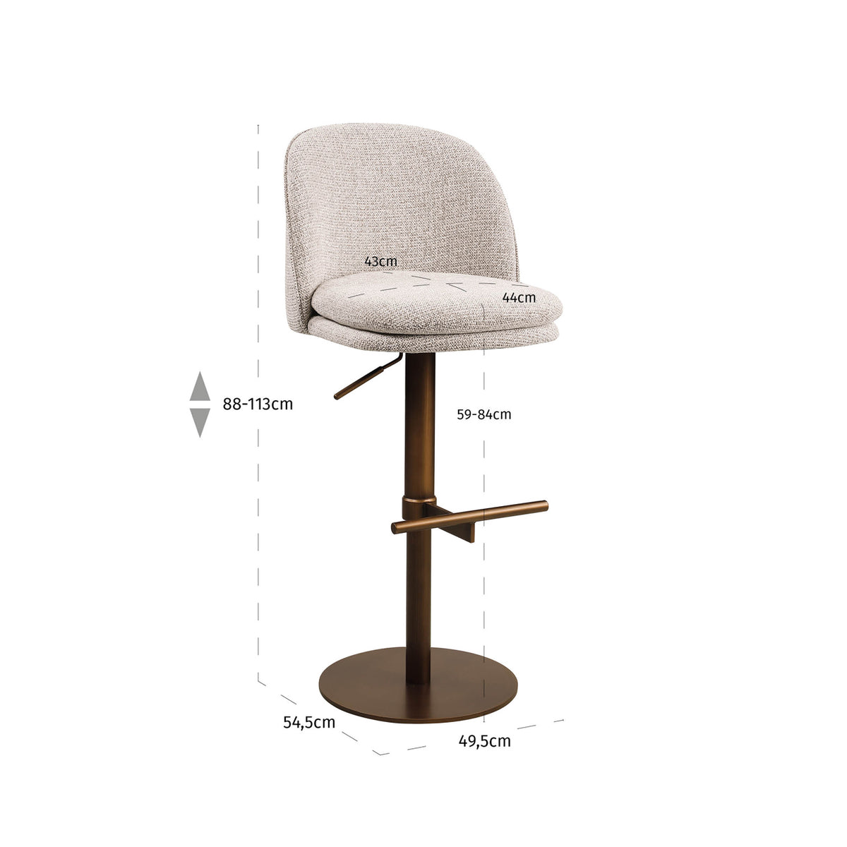 
Sgabello da bar di design „Vesper“