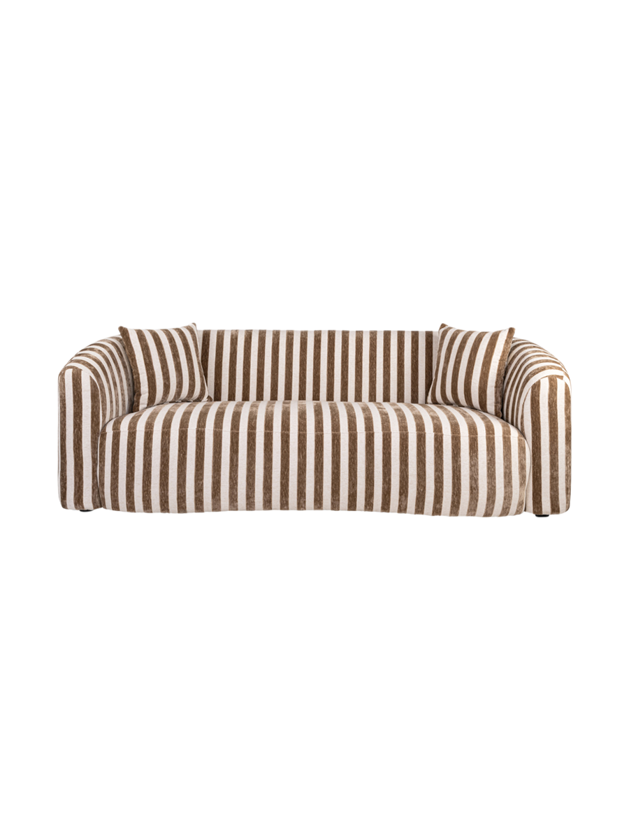 
Divano di design „Luxandra“, diverse dimensioni - 98 × 229 × 77 cm / Strisce Sabbia