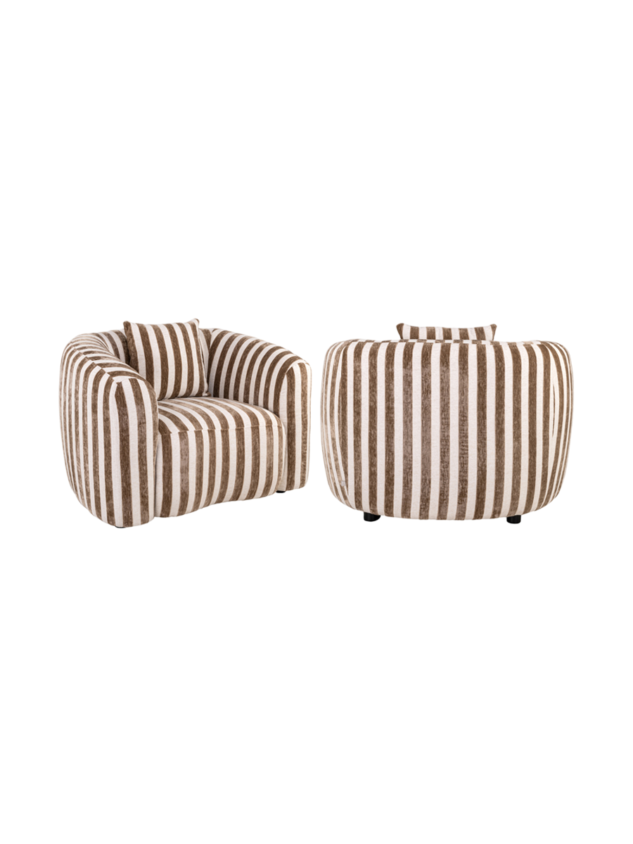 
Poltrona di design «Luxandra», diverse dimensioni - 89 × 113 × 75 cm / Strisce Sabbia