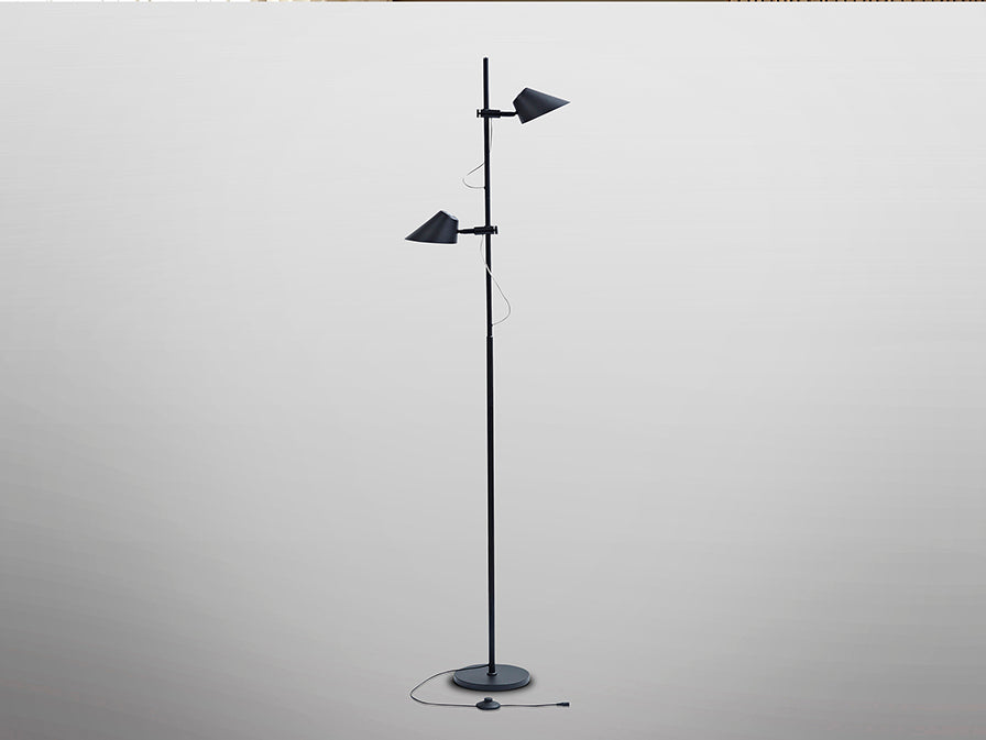 
Lampada da terra di design LED „Esino“ con telecomando - Nero