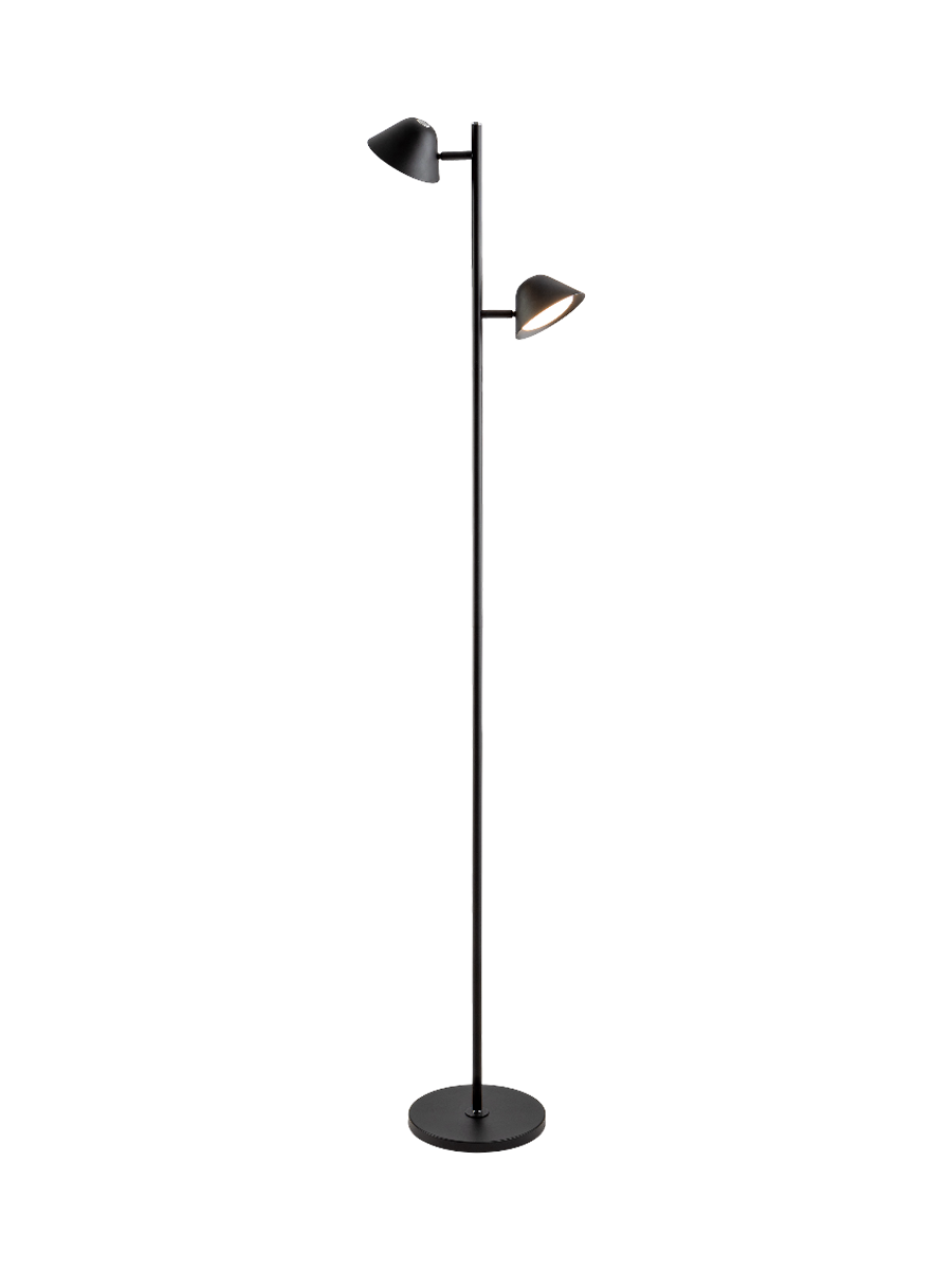 
Dimmbare LED Design Stehlampe „Taros“ mit Fernbedienung - Schwarz matt