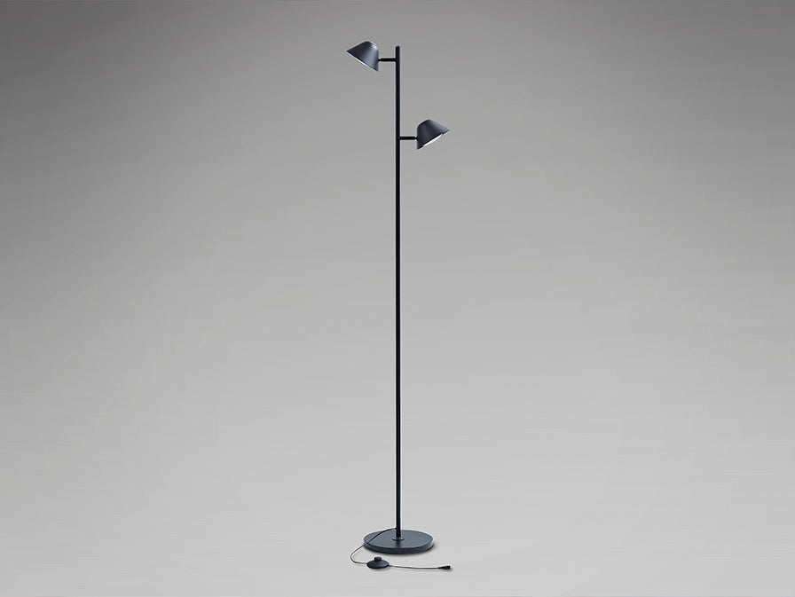 
Lampada da terra di design LED dimmerabile „Taros“ con telecomando - Nero opaco