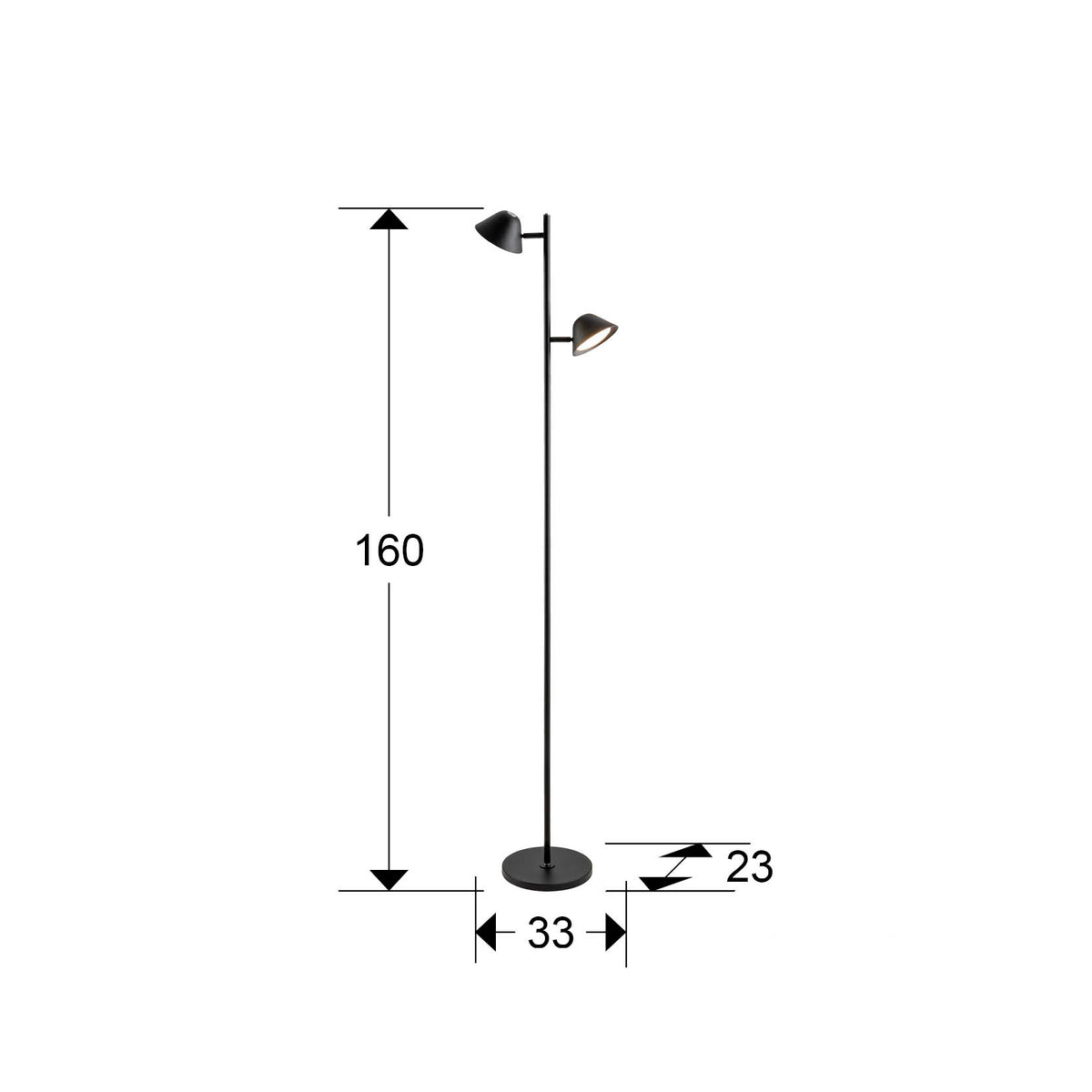
Lampada da terra di design LED dimmerabile „Taros“ con telecomando - Nero opaco