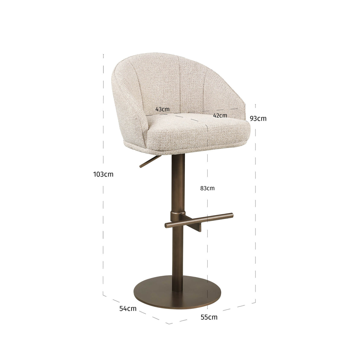 
Sgabello da bar di design „Beverly“