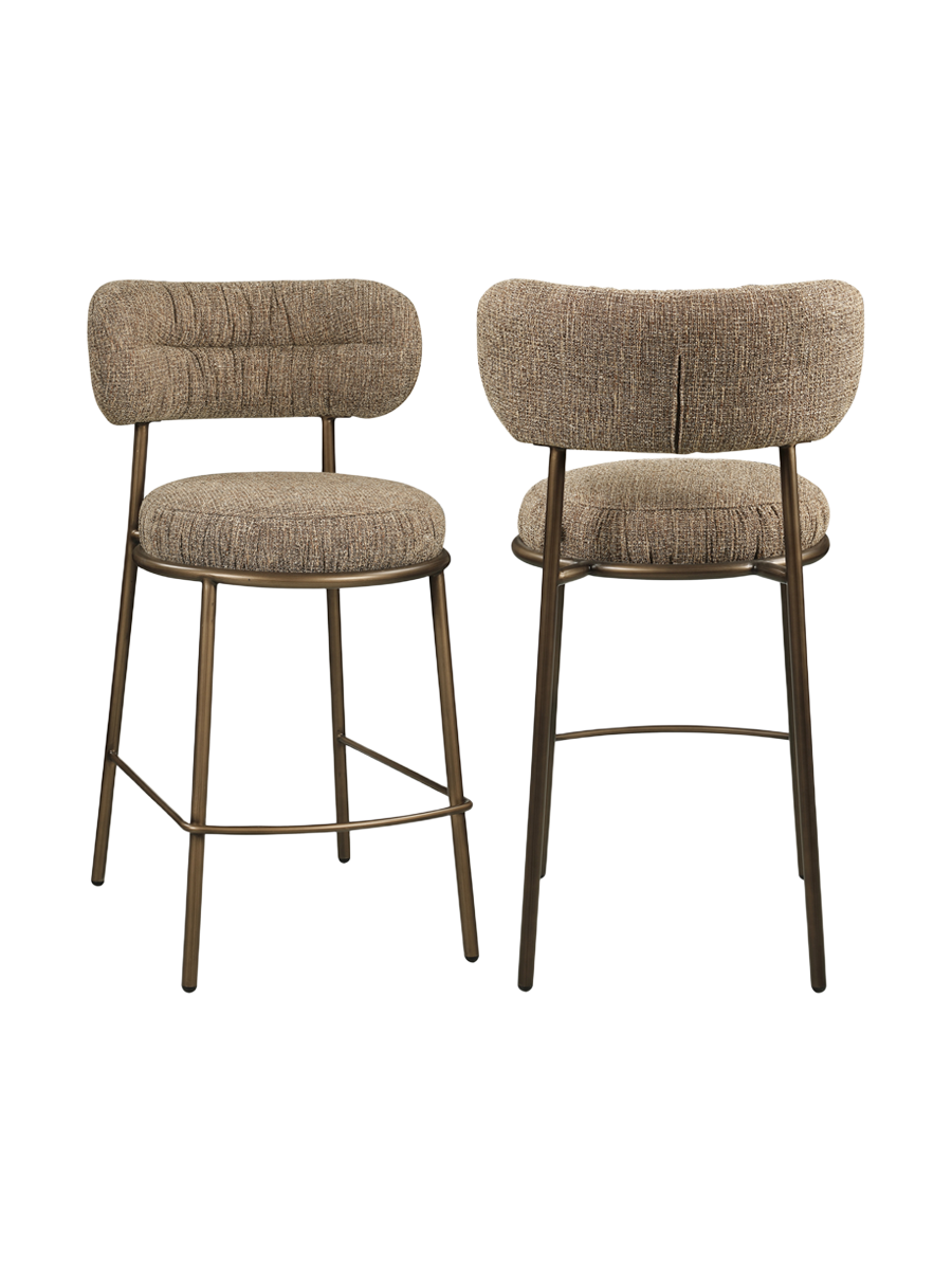 
Sgabello da bancone di design «Encanto» - Tweed marrone