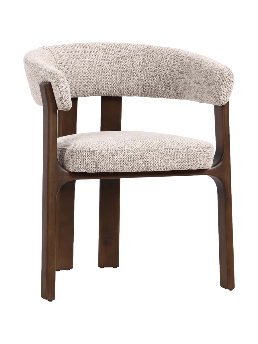 
Chaise de salle à manger en bois massif de qualité supérieure « Contigo » - Beige
