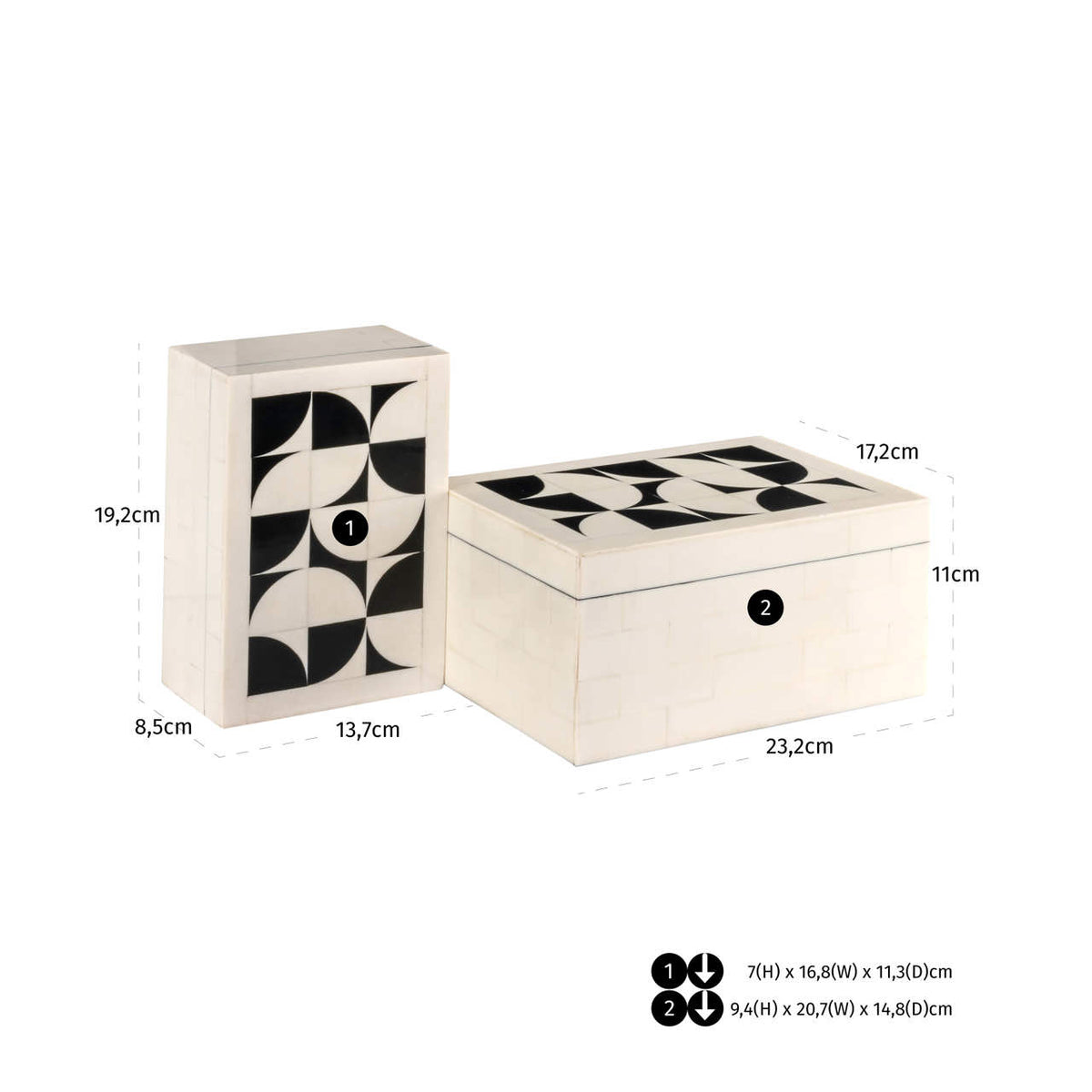 
Scatola portaoggetti di design «Flake Set»