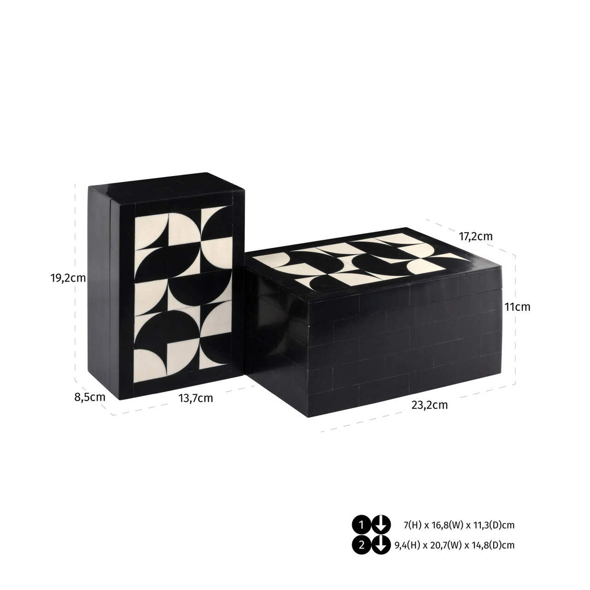 
Scatola portaoggetti di design «Rae Set»