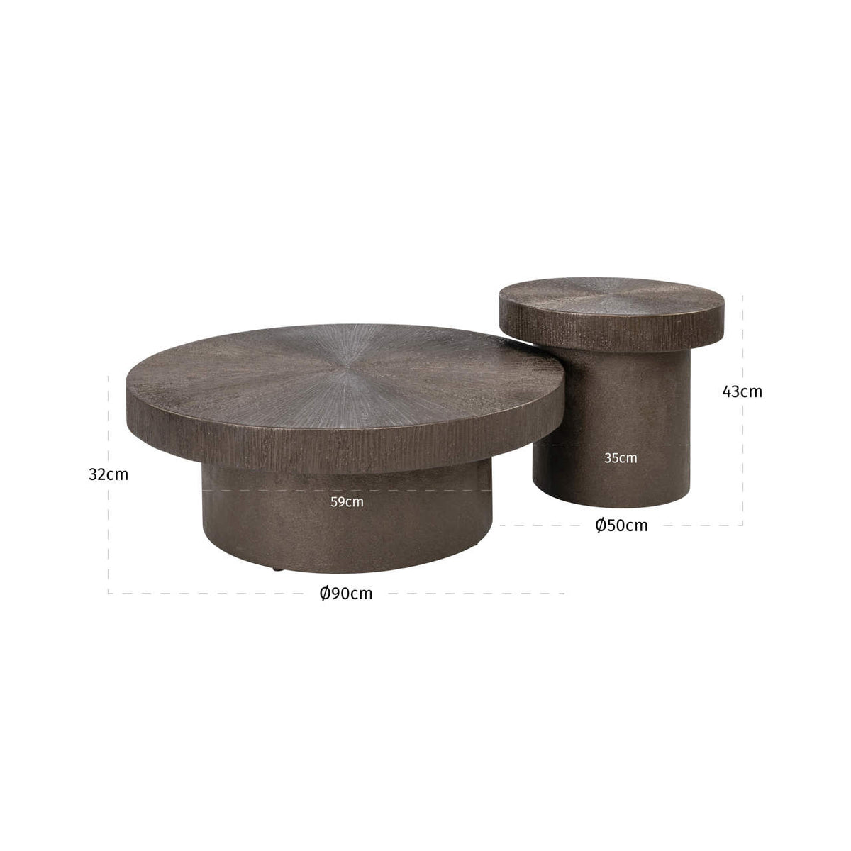 
Tavolino da salotto di design «Lindo Set»